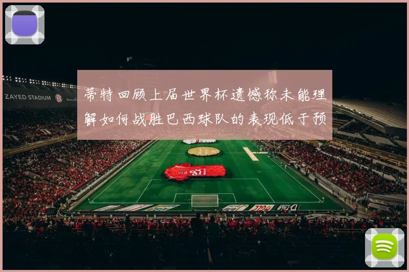 蒂特回顾上届世界杯遗憾称未能理解如何战胜巴西球队的表现低于预期